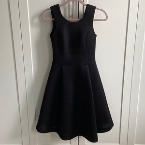 Pink Tartan black fit and flare dress